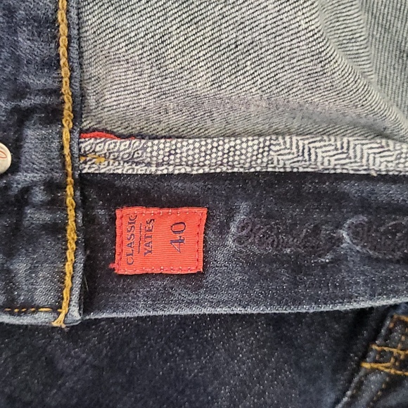 🛍Robert Graham Mens 40 Resist Classic Fit Blue Denim Jeans Big & Tall‎ Casual - Picture 7 of 11